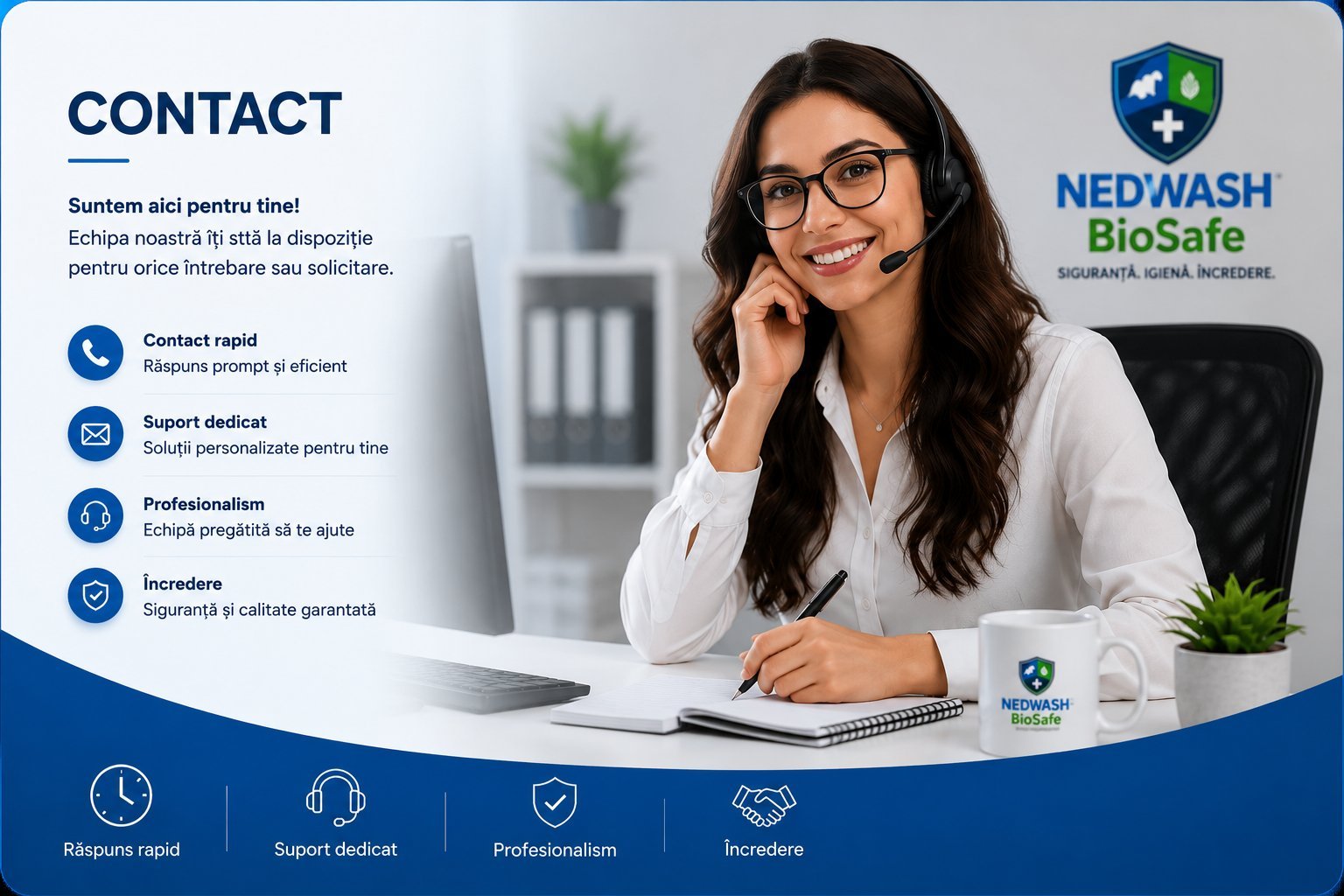Contact NEDWASH BioSafe Galați - Suport clienți DDD profesional, răspuns rapid și consultanță gratuită